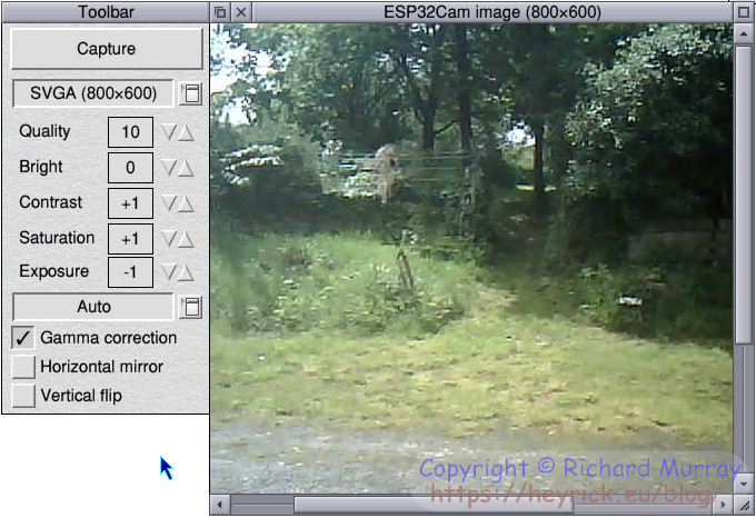 ESP32Cam screenshot