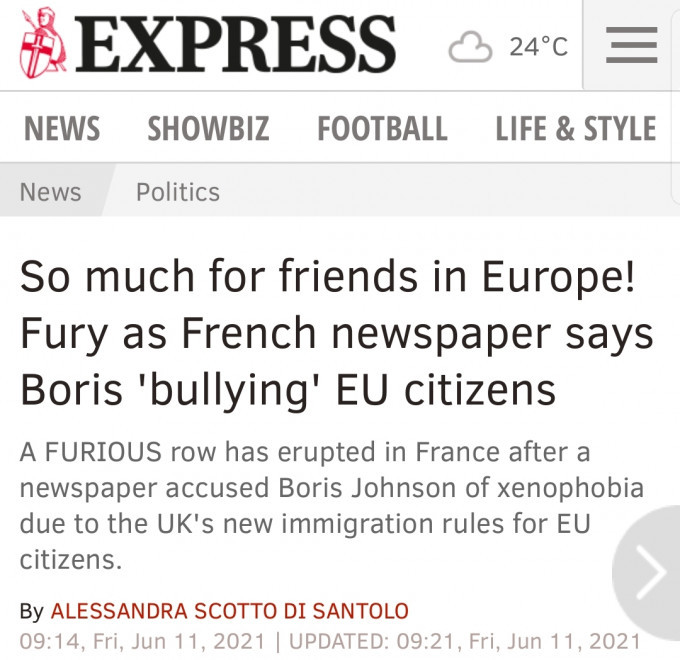 Some drivel from the Express.