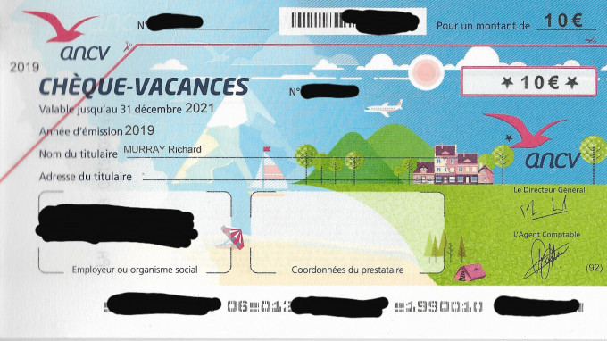 Cheque vacance