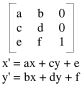 A transformation matrix