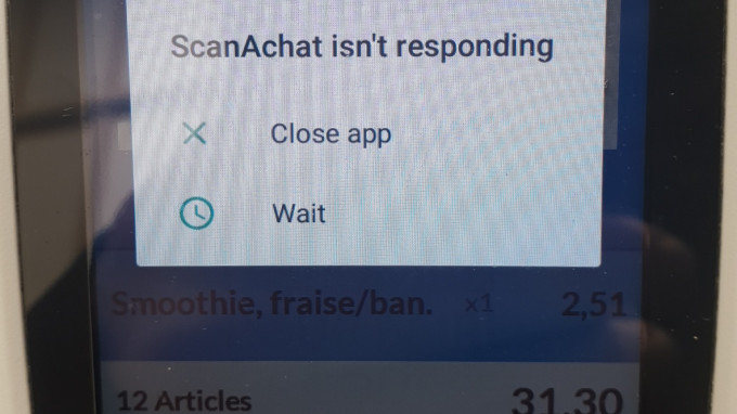 ScanAchat isn't responding