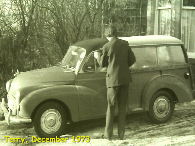 Terry (dad) and an ancient-looking car