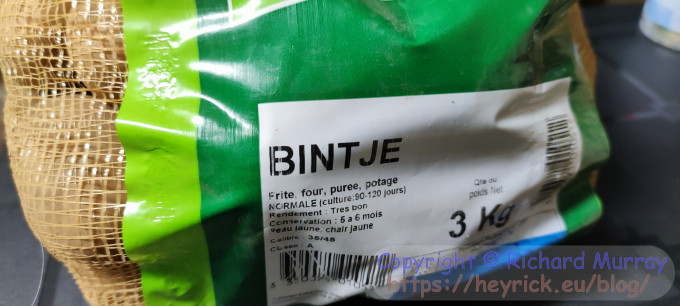 Bintje seed potatoes