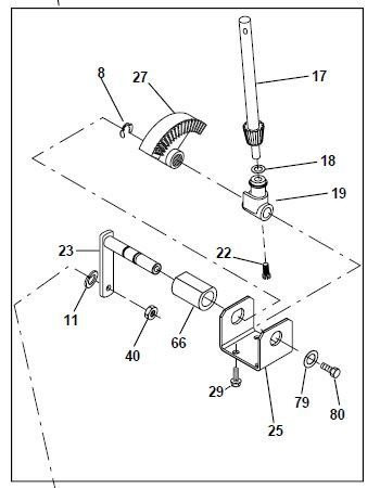 Exploded diagram of steering