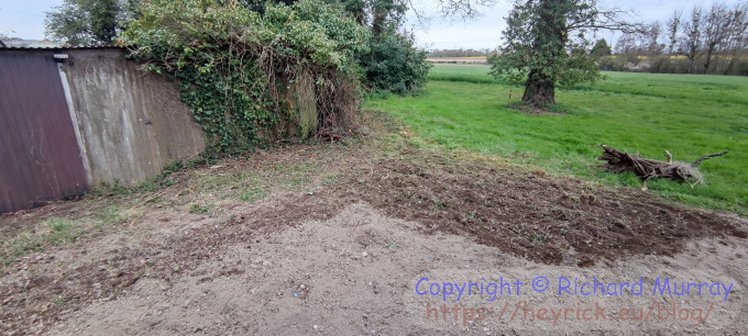 The potato patch without the fence bits