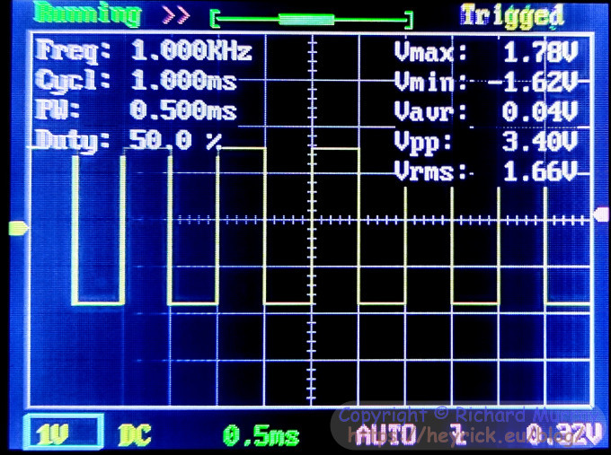 Example digital scope screen