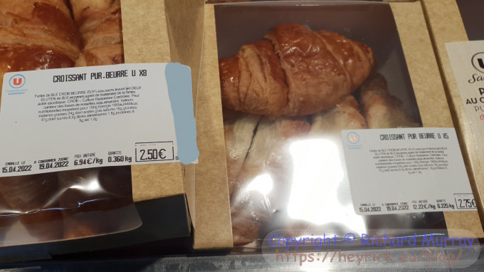 Packs of croissants