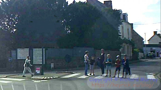 People standing in the road