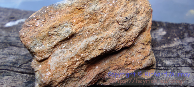 Sparkling mica in a piece of rock