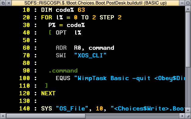 The code to build the utility file