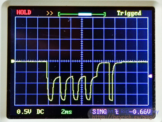 Oscilloscope, 2ms timebase