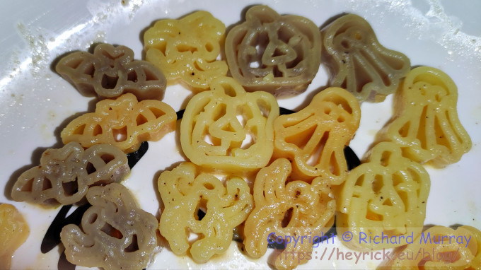 Halloween pasta shapes