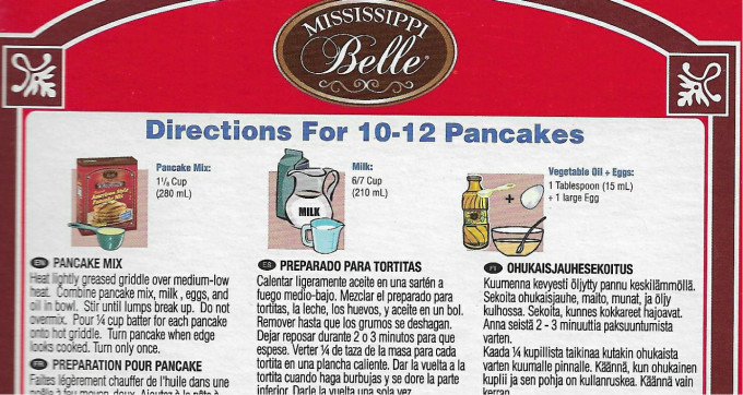 Pancake instructions