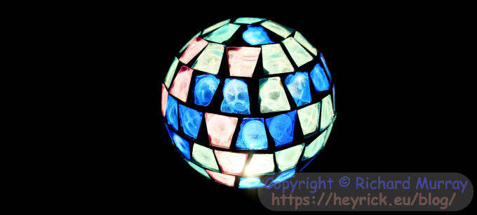 The globe light at night