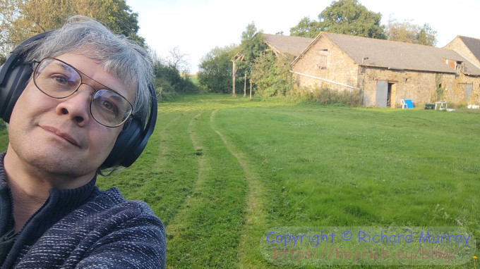 Oh, it's me, mowing.