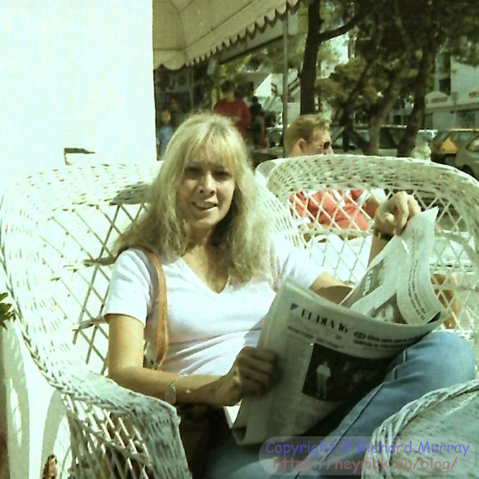 Mom reading the paper