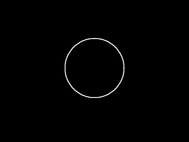 A plotted circle