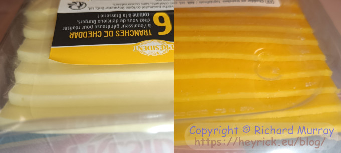 The two types of sliced cheese