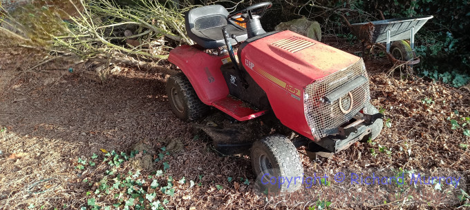 A ride-on mower's retirement