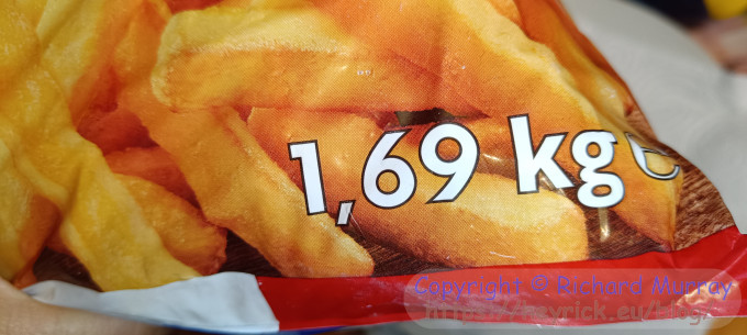A family size bag of chips