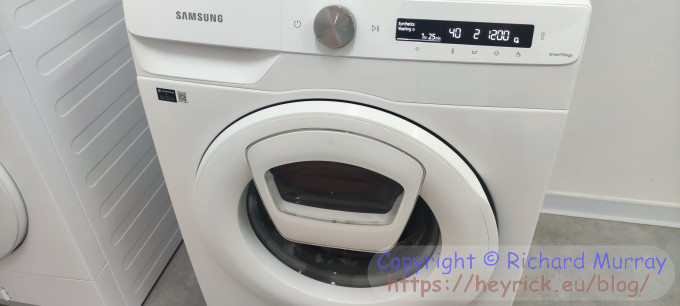 A fancy washing machine