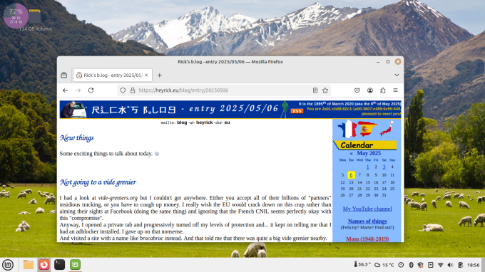 A computer desktop based upon Linux.