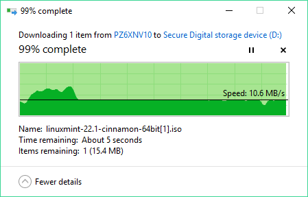 Downloading Linux.