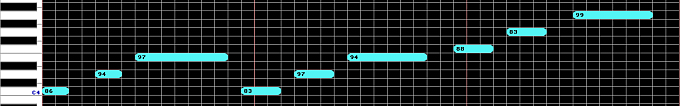 A screenshot of my MIDI sequencer.