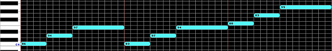 A screenshot of my MIDI sequencer.