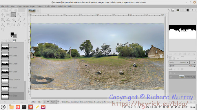 The image in a photo editor with mask applied.