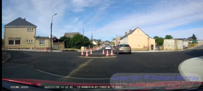 A roundabout in the process of being built.
