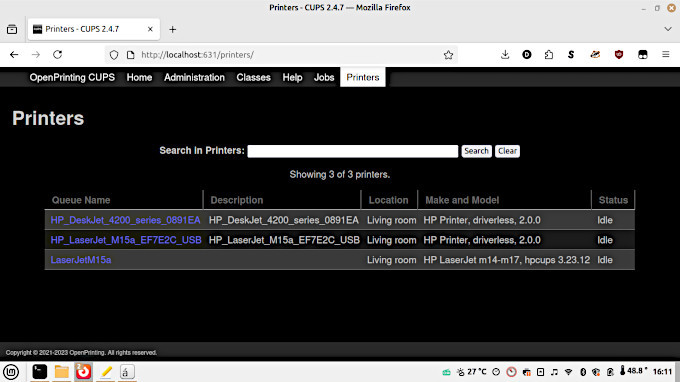 Configuring the printing system