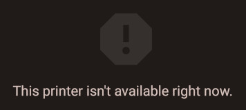 System Print Service lost the printer