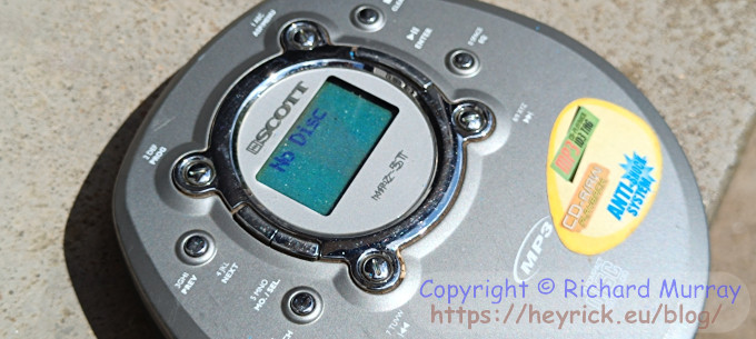 A photo of my CD player.