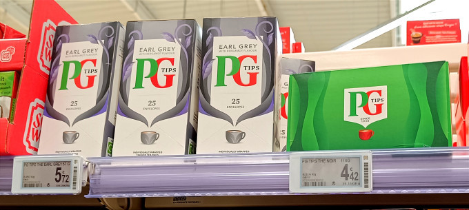 A photo of PG Tips at the Super U.