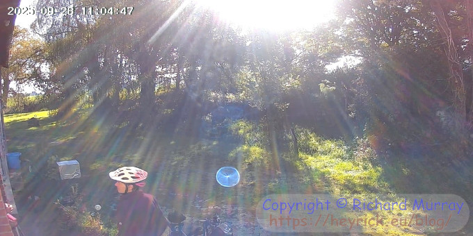 Security camera footage of somebody visiting me.