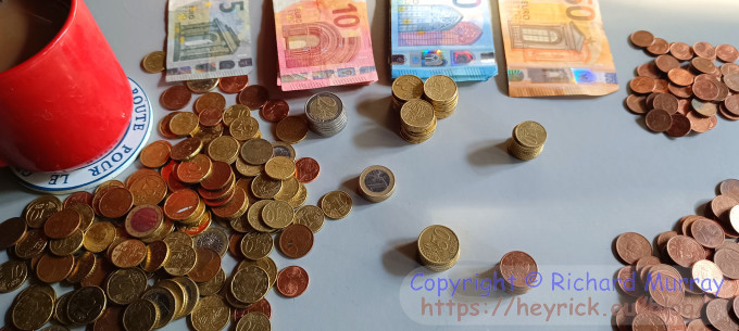 Sorting out what's in my piggy bank.