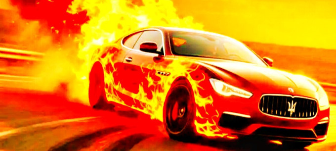 An AI picture of what the Sun pulling a handbrake turn might look like.