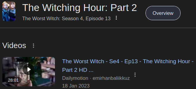 A picture of using Google to find videos.