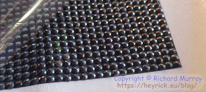 A closeup of the beads.