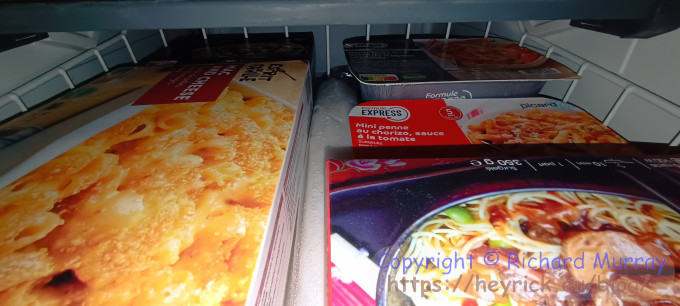 My Picard order, in the freezer.