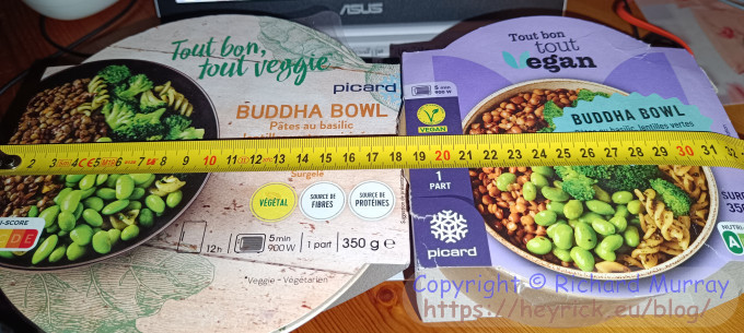 The old and the new product.