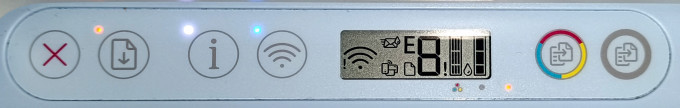 A simple printer control panel.
