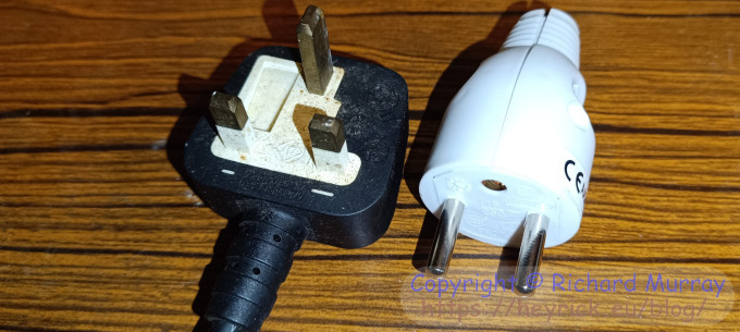 British and French plugs.