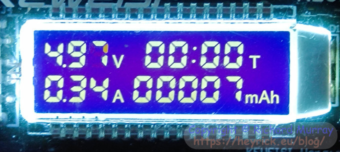 A picture of current consumption and voltage.