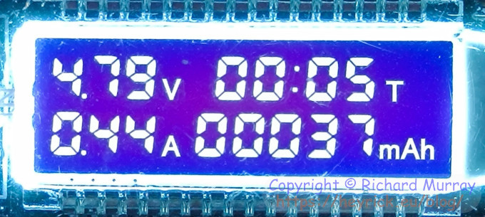 A picture of current consumption and voltage.