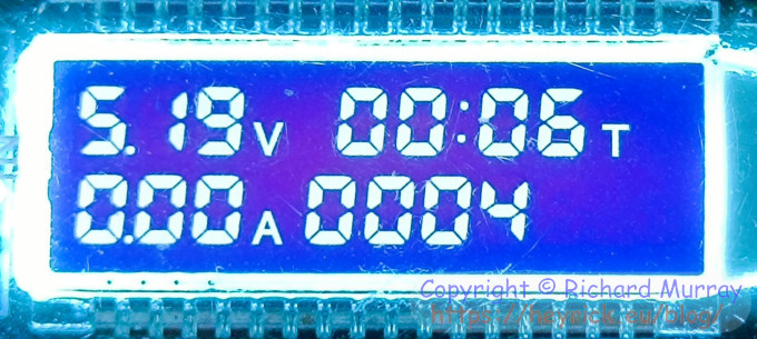 A picture of current consumption and voltage.