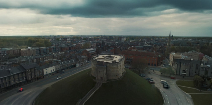 A castle in York with false surroundings.