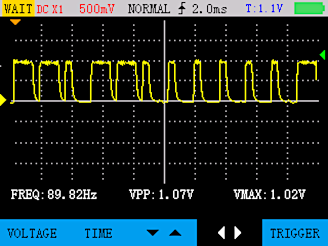 A trace of another button press.