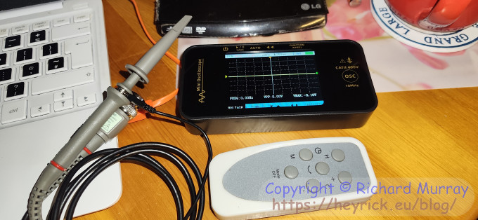 IR controller and oscilliscope